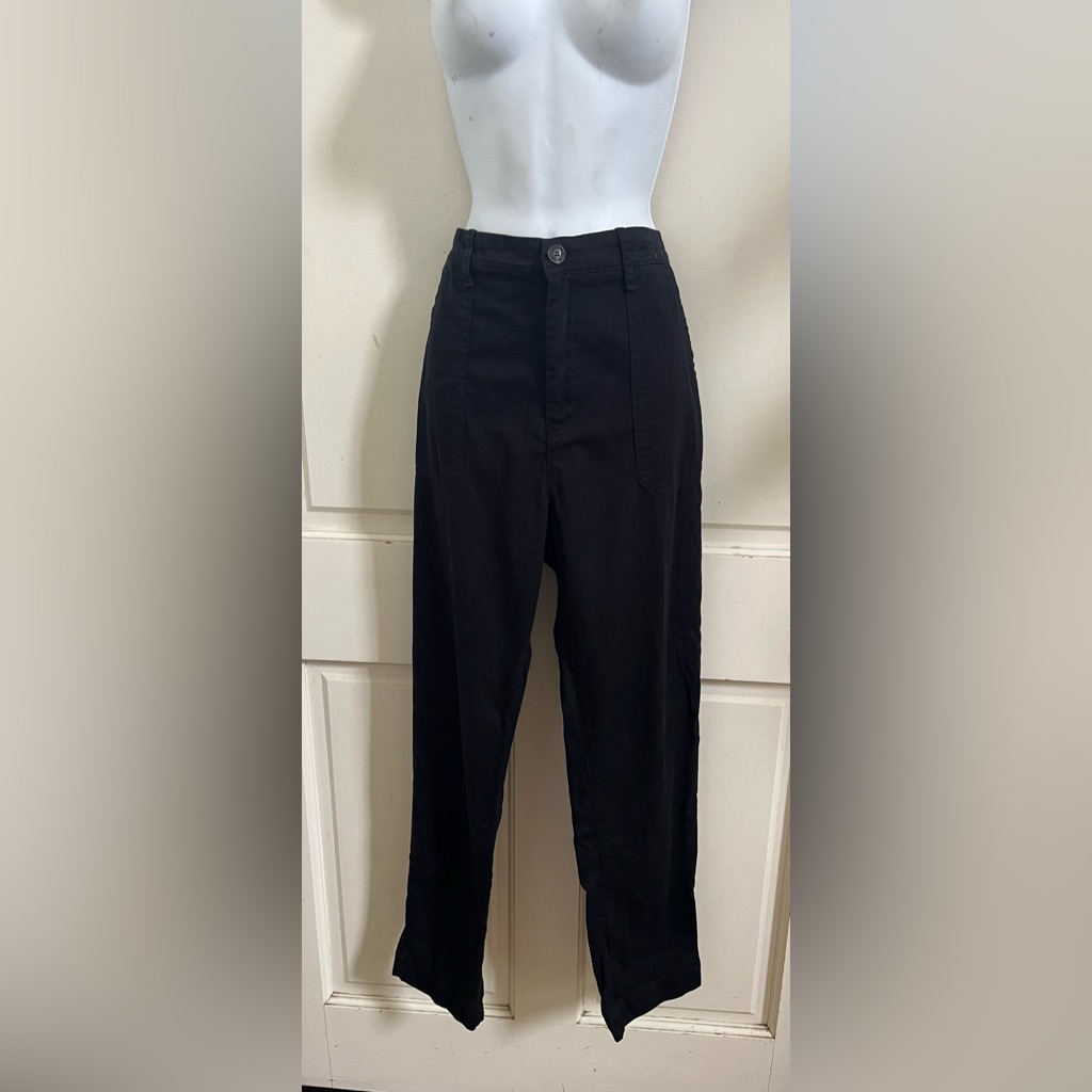 Xirena Black 100% Cotton Slim Leg Cargo Utility Pants Sz L